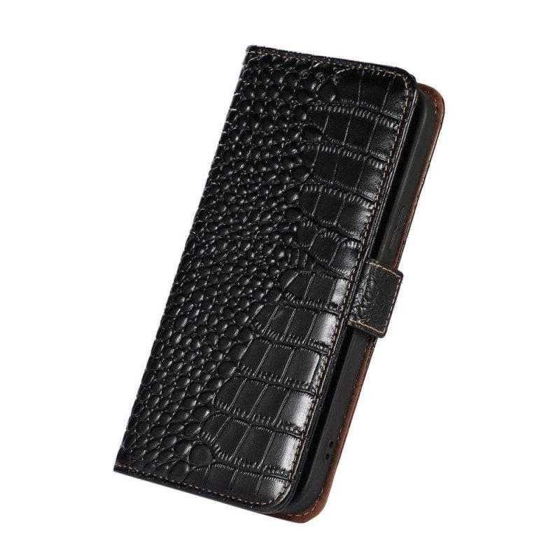 Folio-fodral Samsung Galaxy M33 5G Crocodile Style Rfid