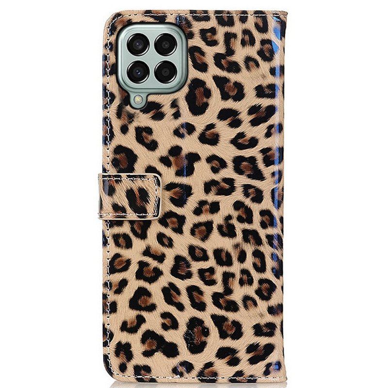 Folio-fodral Samsung Galaxy M33 5G Lilla Leopardeffekten