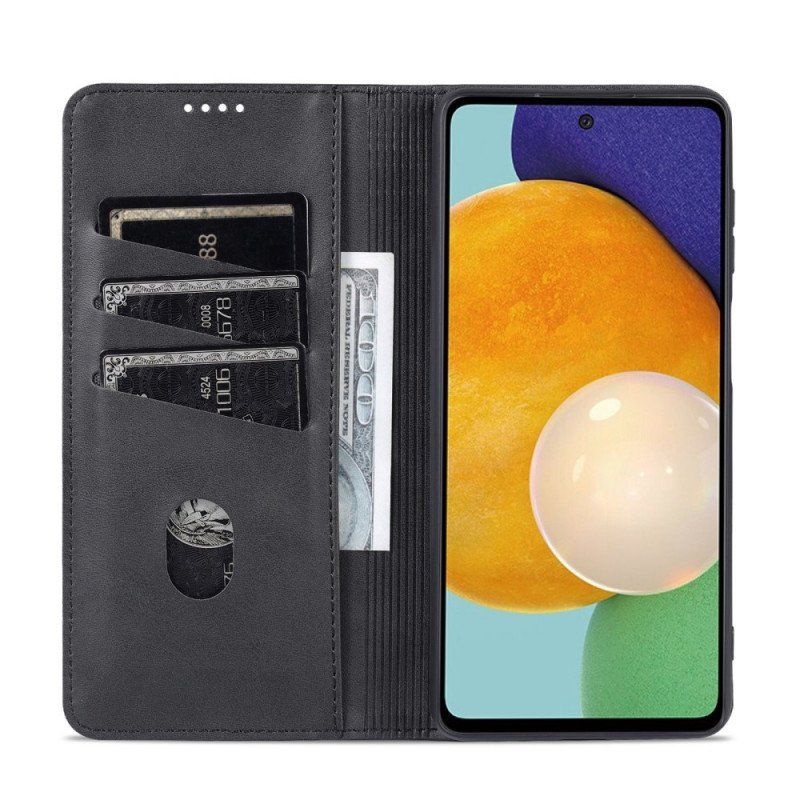 Folio-fodral Samsung Galaxy M52 5G Läderfodral Azns Lädereffekt