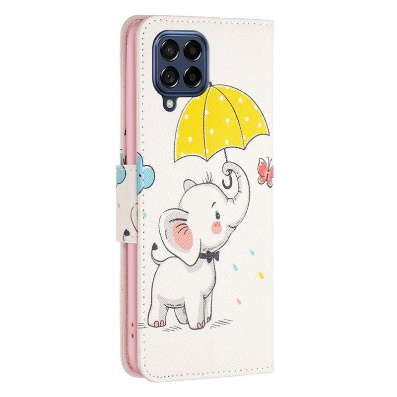 Folio-fodral Samsung Galaxy M53 5G Baby Elefant