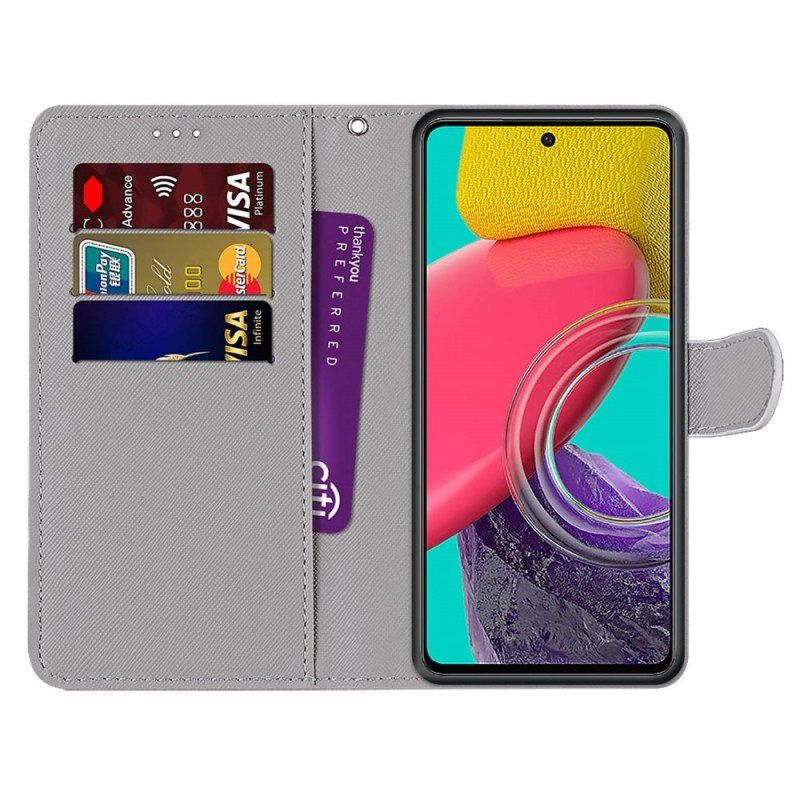 Folio-fodral Samsung Galaxy M53 5G Finger Hjärta