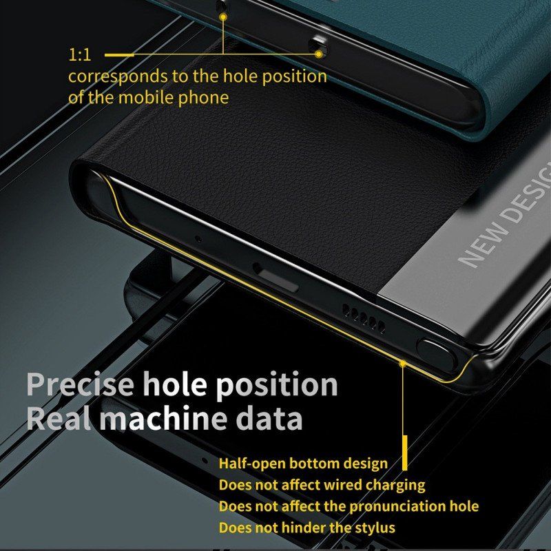 Folio-fodral Samsung Galaxy M53 5G Läderfodral Ny Design I Konstläder