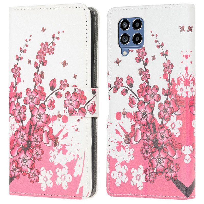 Folio-fodral Samsung Galaxy M53 5G Tropiska Blommor