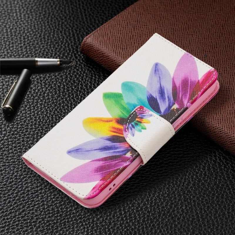 Folio-fodral Samsung Galaxy S22 5G Akvarell Blomma