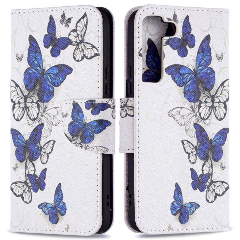 Folio-fodral Samsung Galaxy S22 5G Butterflies Kings