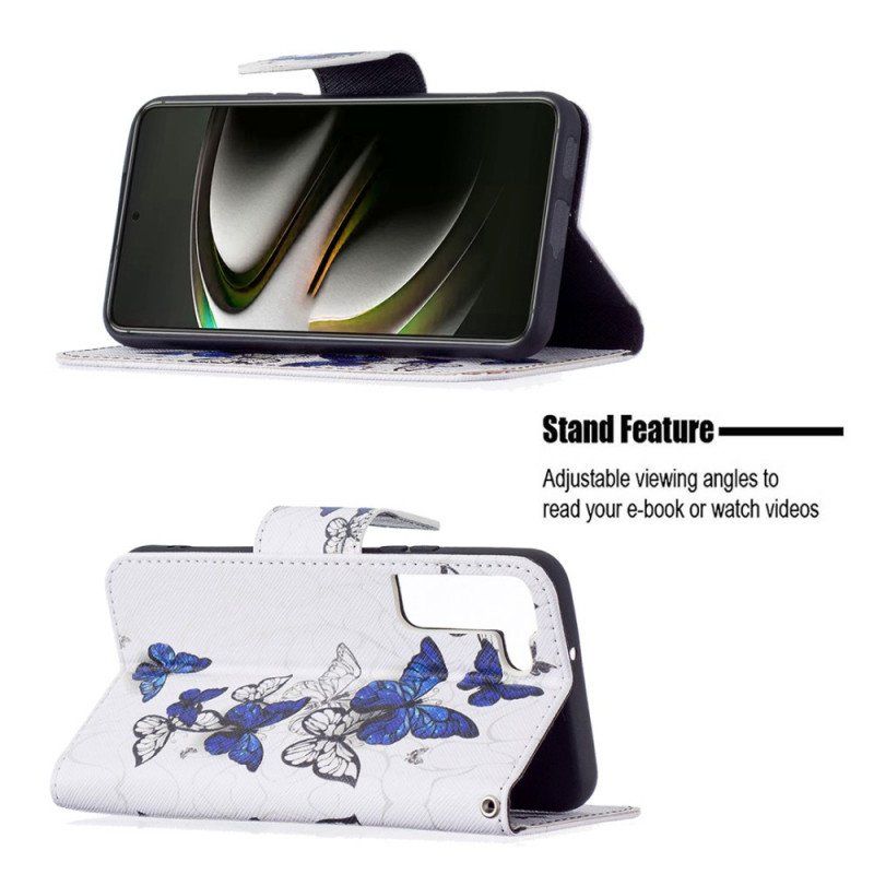 Folio-fodral Samsung Galaxy S22 5G Butterflies Kings