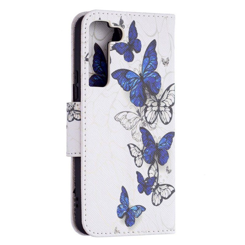 Folio-fodral Samsung Galaxy S22 5G Butterflies Kings