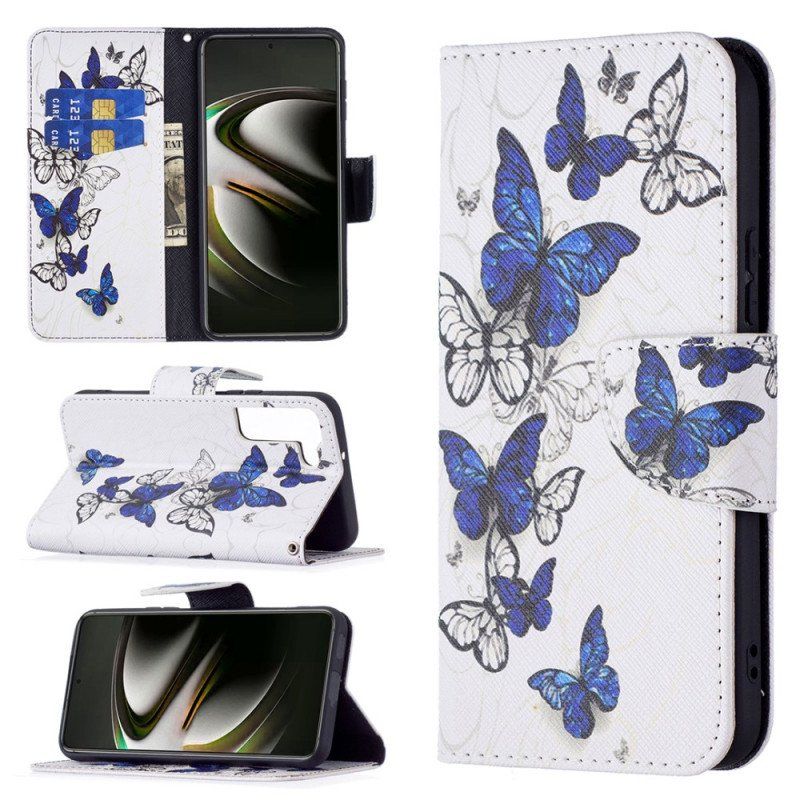 Folio-fodral Samsung Galaxy S22 5G Butterflies Kings