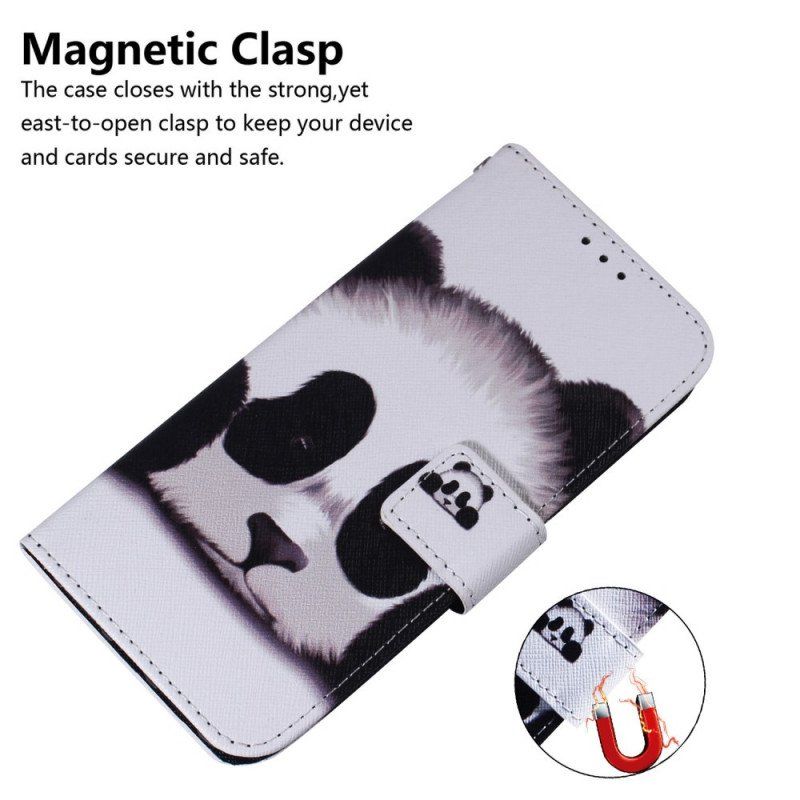 Folio-fodral Samsung Galaxy S22 5G Panda Ansikte