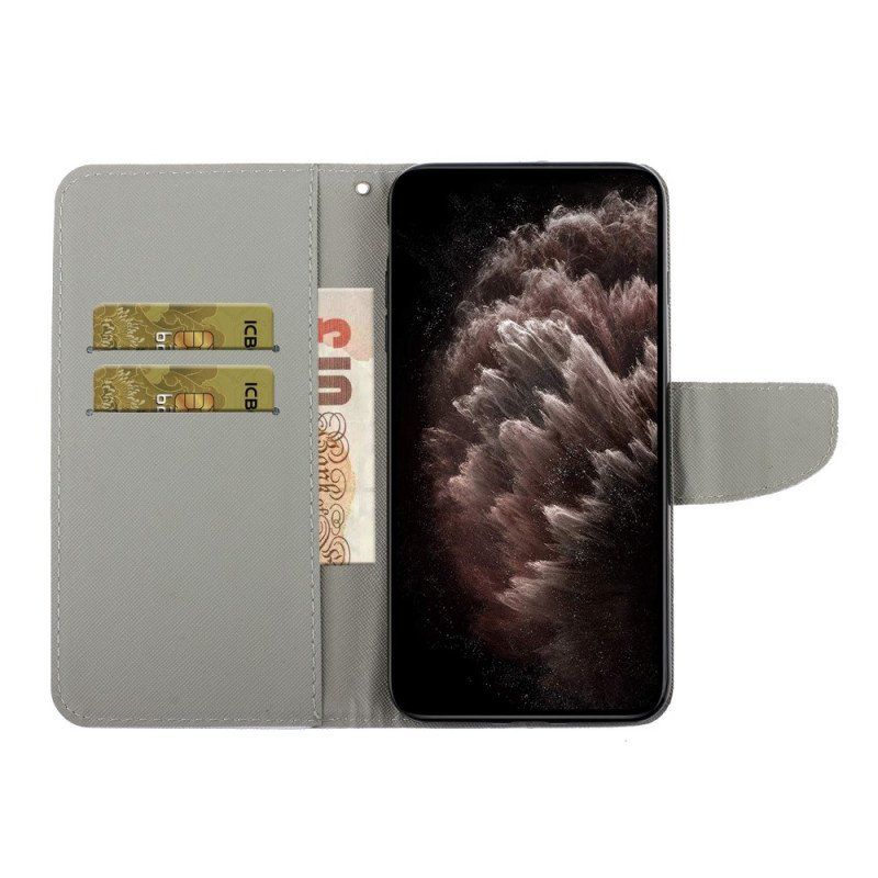 Folio-fodral Samsung Galaxy S22 Plus 5G Bukett Av Blommor Och Fjärilar