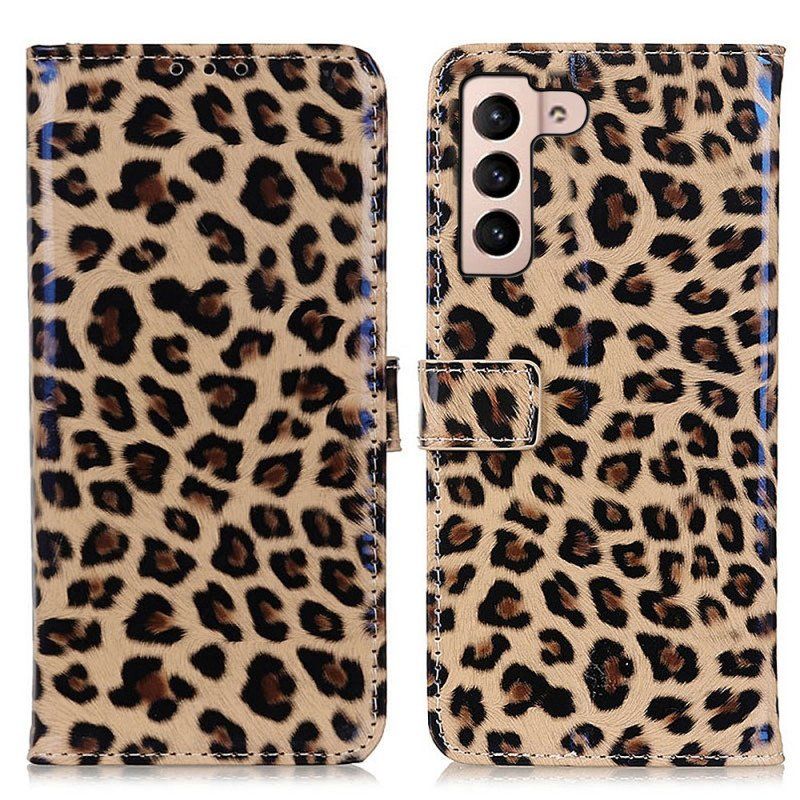 Folio-fodral Samsung Galaxy S22 Plus 5G Leopard