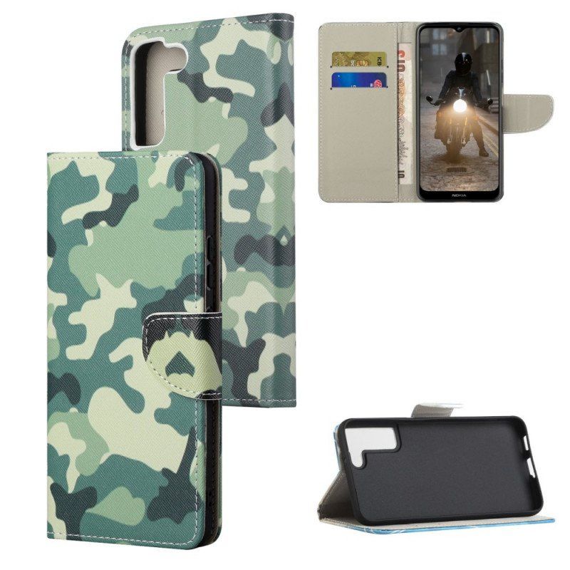 Folio-fodral Samsung Galaxy S22 Plus 5G Militärt Kamouflage