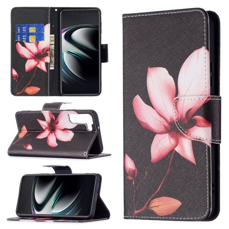 Folio-fodral Samsung Galaxy S22 Plus 5G Rosa Blomma