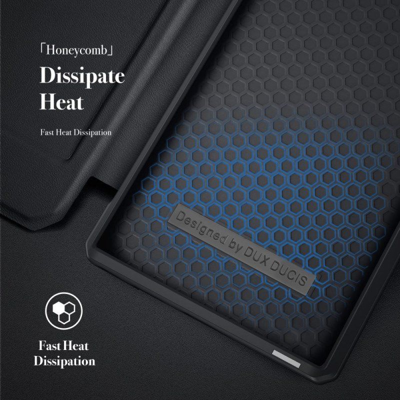 Folio-fodral Samsung Galaxy S22 Ultra 5G Läderfodral Skin X-serien Dux Ducis