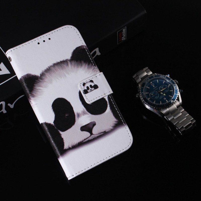 Folio-fodral Samsung Galaxy S23 5G Med Kedjar Min Lanyard Panda