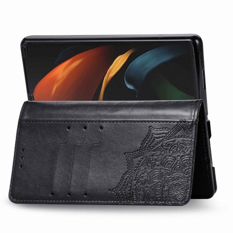 Folio-fodral Samsung Galaxy Z Fold 4 Med Kedjar Medeltida Strappy Mandala