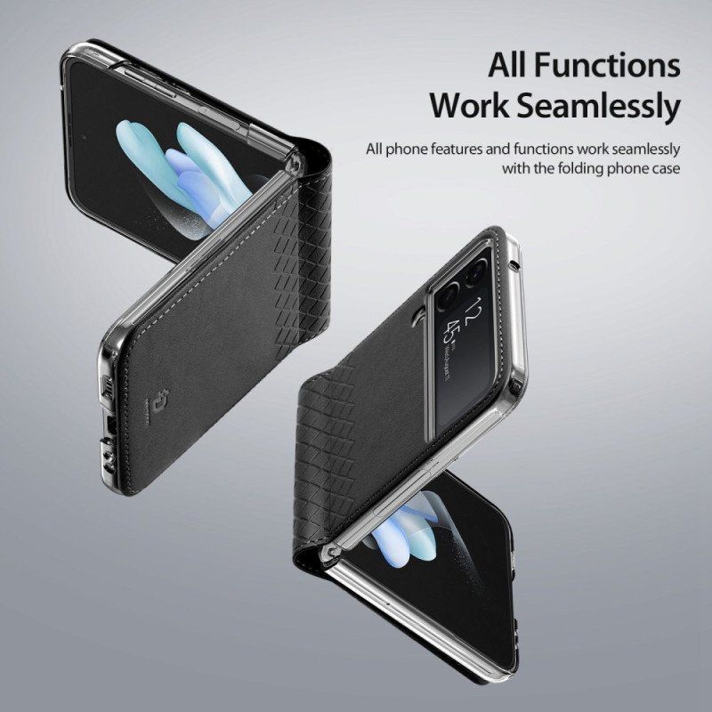 Folio-fodral Skal Samsung Galaxy Z Flip 4 Läderfodral Dux Ducis I Konstläder