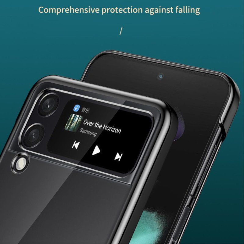 Folio-fodral Skal Samsung Galaxy Z Flip 4 Läderfodral Sömlösa Färgade Konturer