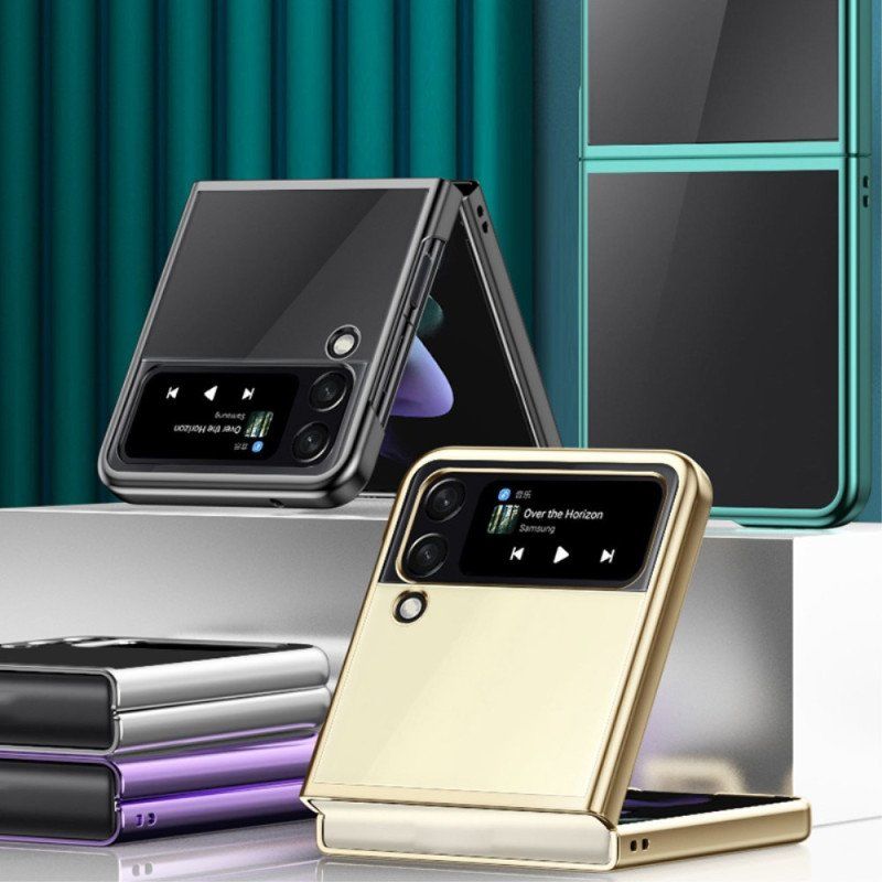 Folio-fodral Skal Samsung Galaxy Z Flip 4 Läderfodral Sömlösa Färgade Konturer
