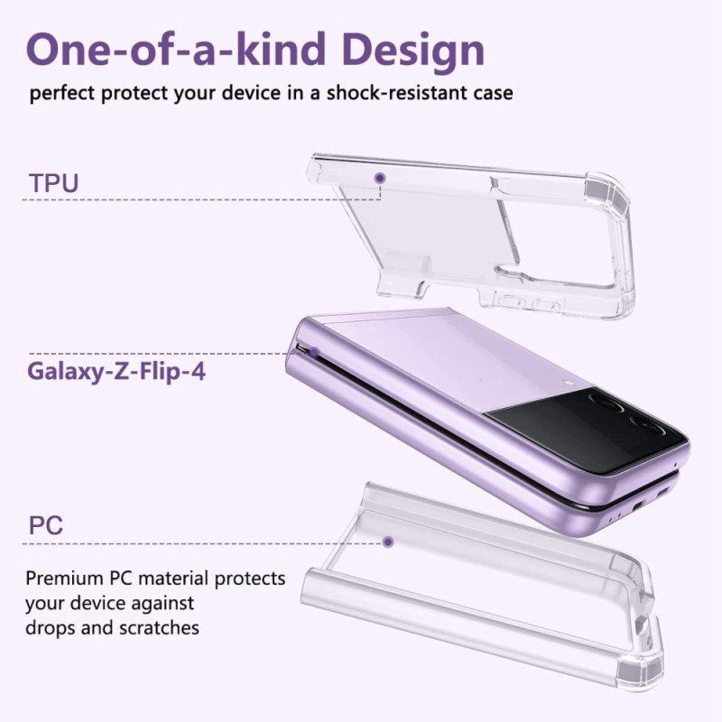 Folio-fodral Skal Samsung Galaxy Z Flip 4 Läderfodral Sömlösa Förstärkta Hörn