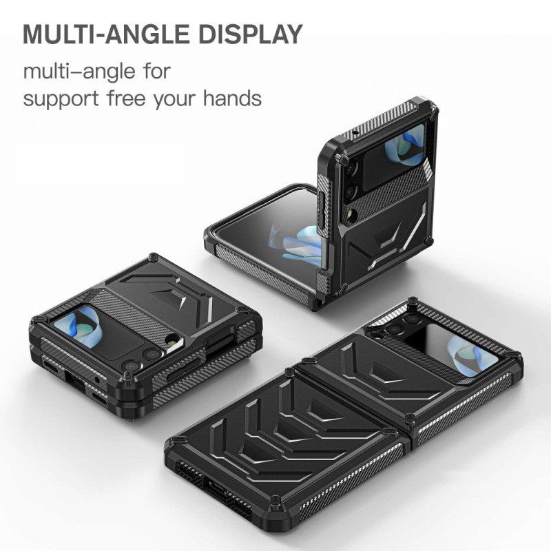 Folio-fodral Skal Samsung Galaxy Z Flip 4 Läderfodral Super Resistent