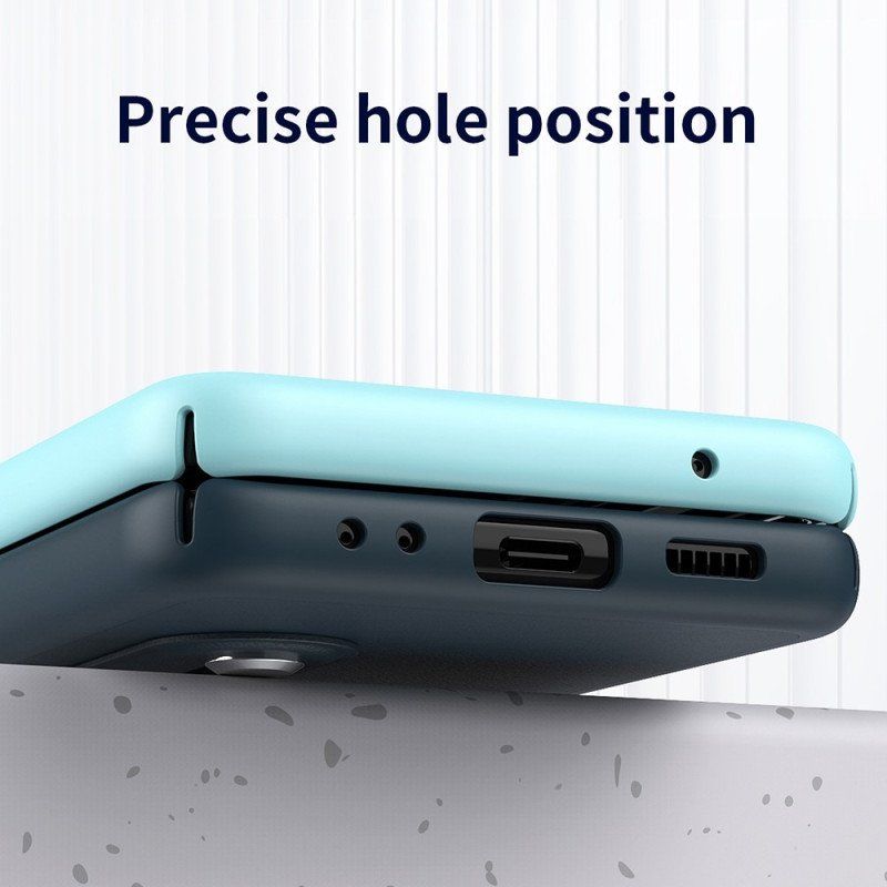 Folio-fodral Skal Samsung Galaxy Z Flip 4 Läderfodral Tvåfärgad Rem