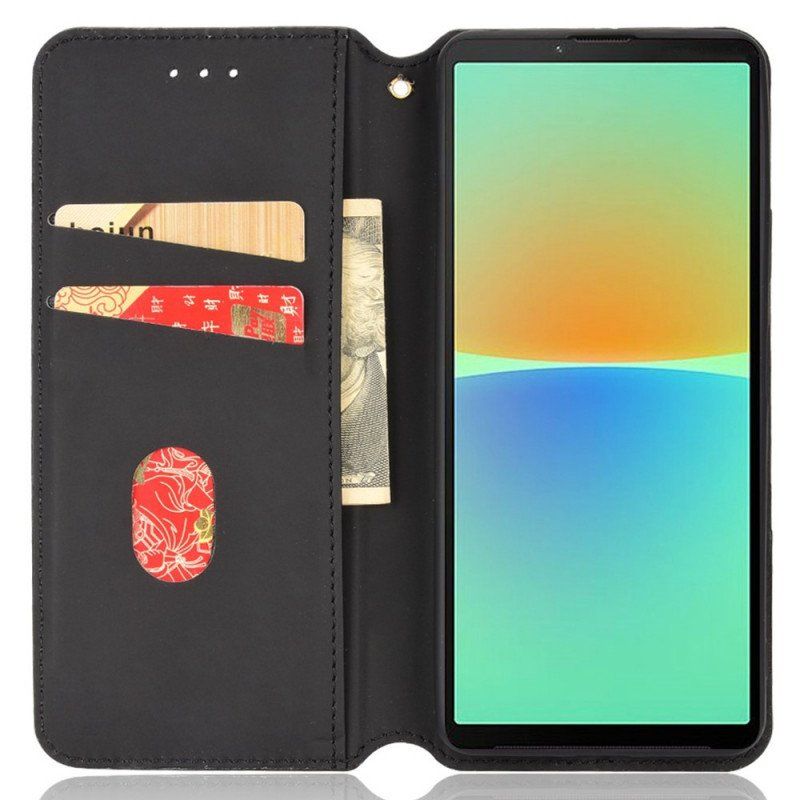 Folio-fodral Sony Xperia 10 IV Läderfodral 3d-kuber