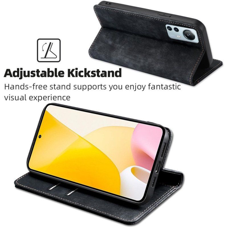 Folio-fodral Xiaomi 12 Lite Läderfodral Retro Läderstil