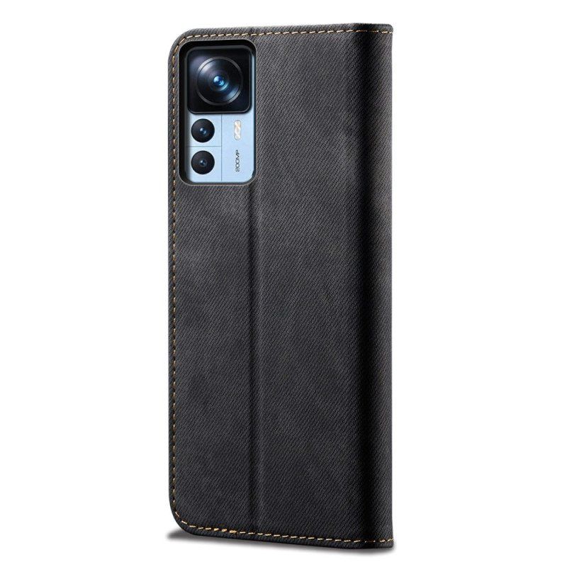 Folio-fodral Xiaomi 12T / 12T Pro Läderfodral Tyg