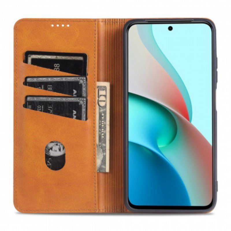 Folio-fodral Xiaomi Redmi Note 10 / 10S Läderfodral Azns Läder Styling