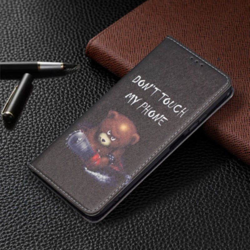 Folio-fodral Xiaomi Redmi Note 10 / 10S Läderfodral Farlig Björn