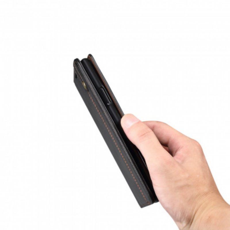 Folio-fodral Xiaomi Redmi Note 10 / 10S Läderfodral Vaxat Konstläder