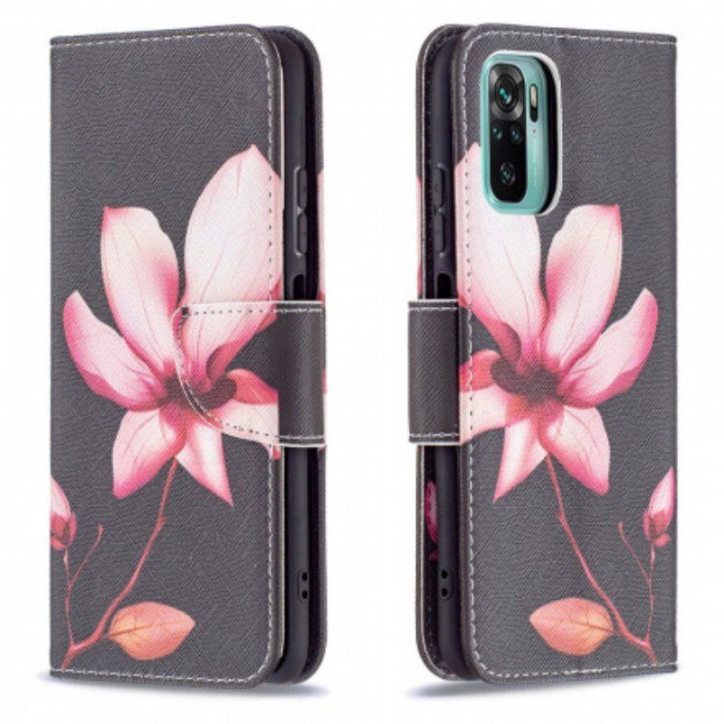 Folio-fodral Xiaomi Redmi Note 10 / 10S Rosa Blomma