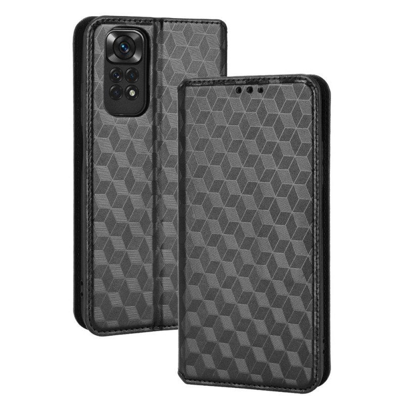 Folio-fodral Xiaomi Redmi Note 11 / 11S Läderfodral 3d Diamantlädereffekt