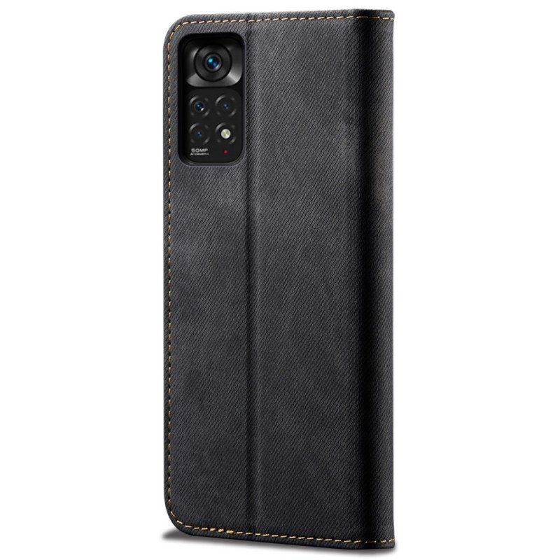 Folio-fodral Xiaomi Redmi Note 11 / 11S Läderfodral Denim Tyg