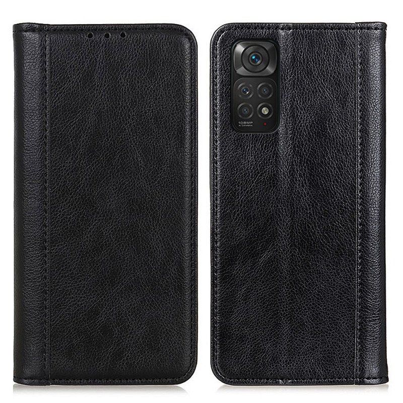 Folio-fodral Xiaomi Redmi Note 11 / 11S Läderfodral Elegance Split Litchi Läder