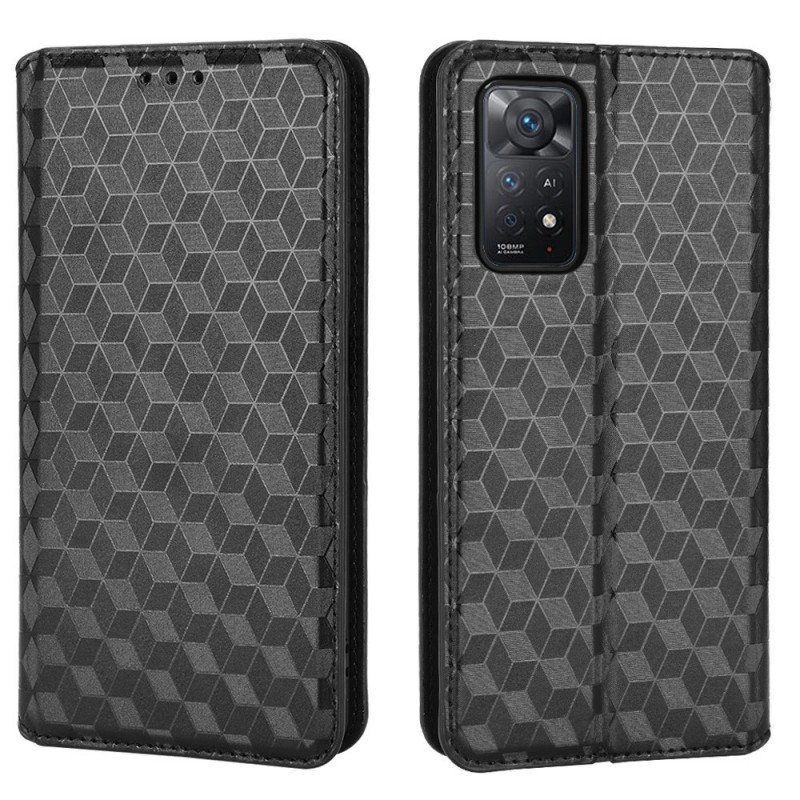 Folio-fodral Xiaomi Redmi Note 11 Pro / 11 Pro 5G Läderfodral 3d Diamantlädereffekt