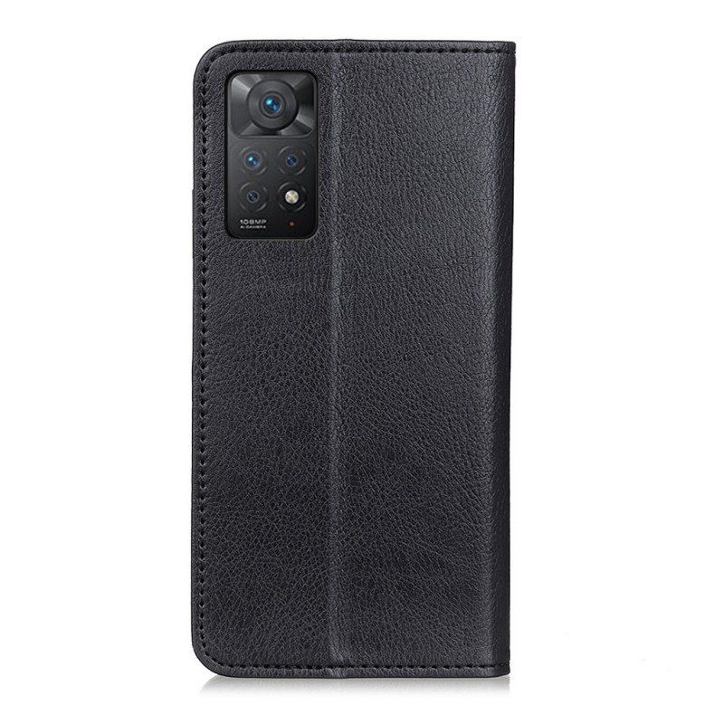 Folio-fodral Xiaomi Redmi Note 11 Pro / 11 Pro 5G Läderfodral Litchi Split Läder