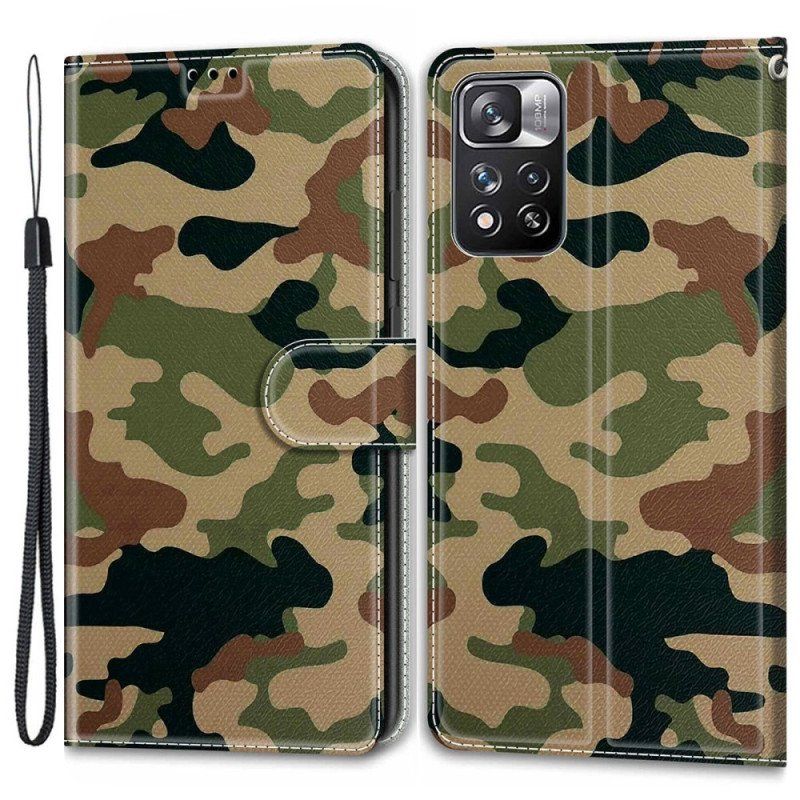 Folio-fodral Xiaomi Redmi Note 11 Pro Plus 5G Militärt Kamouflage