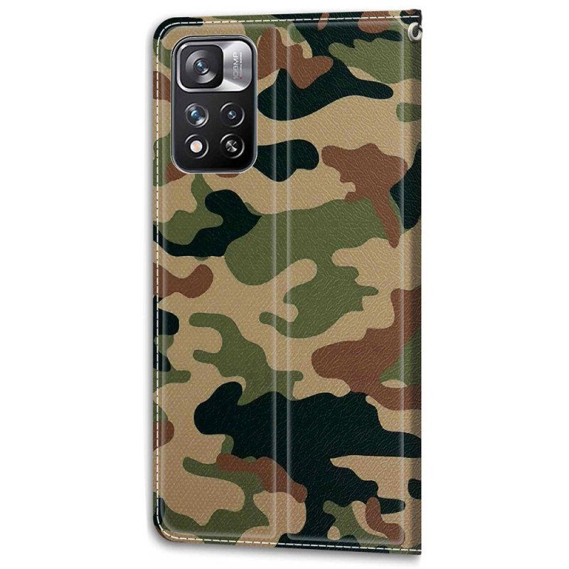 Folio-fodral Xiaomi Redmi Note 11 Pro Plus 5G Militärt Kamouflage