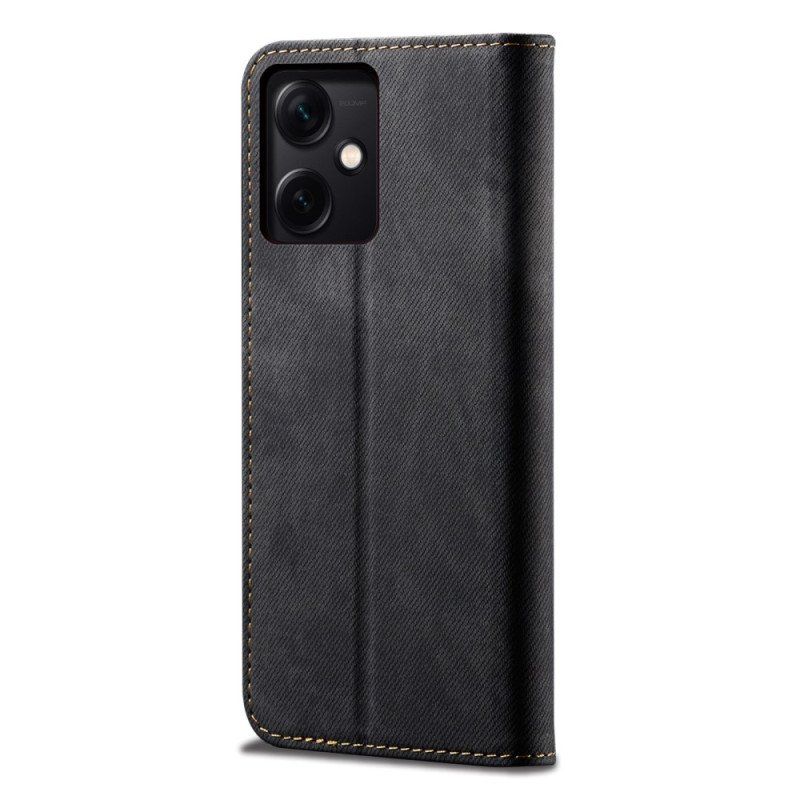 Folio-fodral Xiaomi Redmi Note 12 5G Läderfodral Denim Tyg