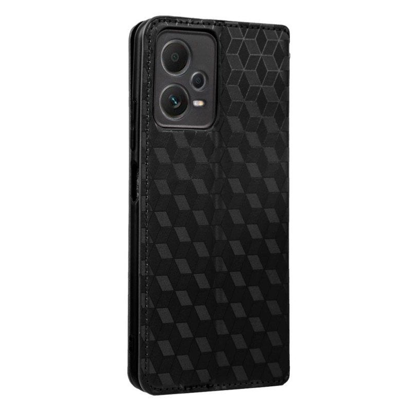 Folio-fodral Xiaomi Redmi Note 12 Pro Läderfodral 3d-mönster