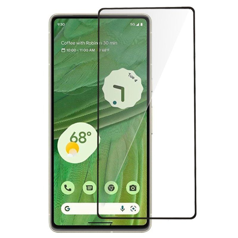 Google Pixel 7A Skärmskydd I Härdat Glas Svarta Konturer