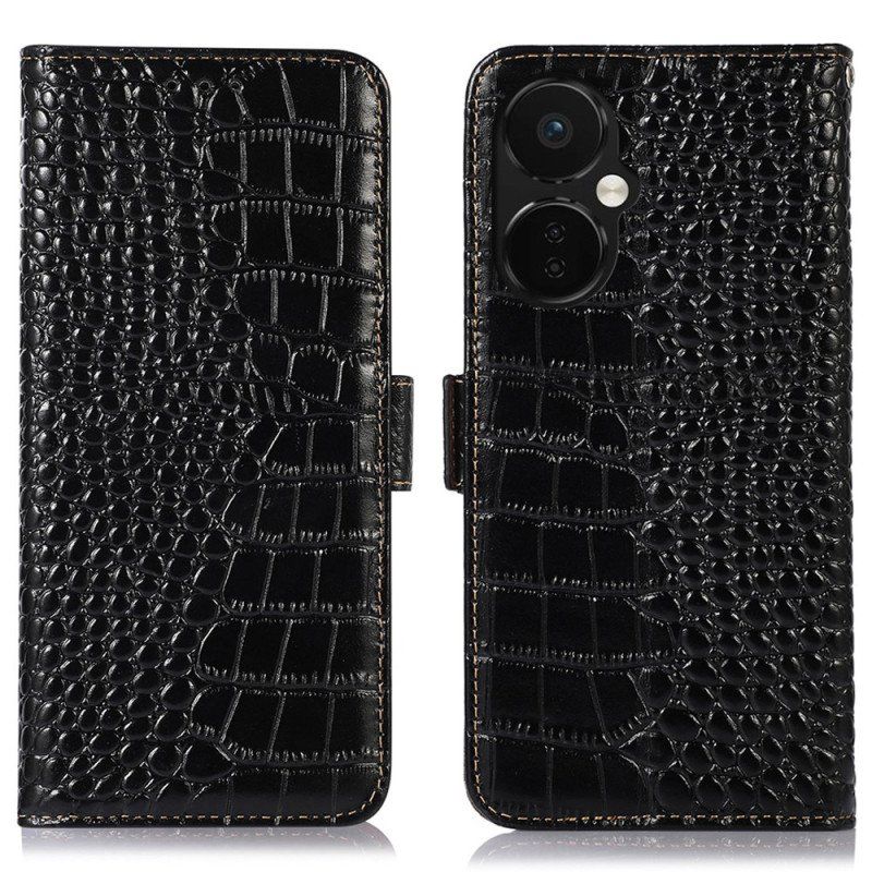 Läderfodral OnePlus Nord CE 3 Lite 5G Crocodile Style Rfid