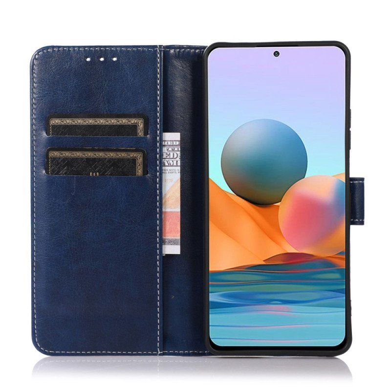 Läderfodral Samsung Galaxy M33 5G Läderstil Och Sömmar