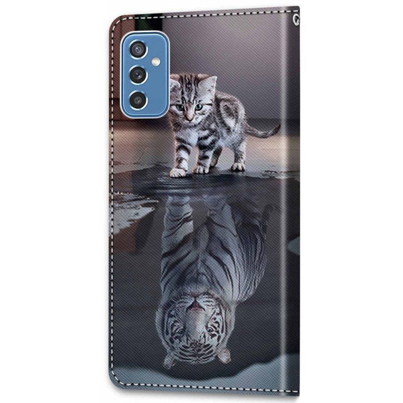Läderfodral Samsung Galaxy M52 5G Cat Daydream