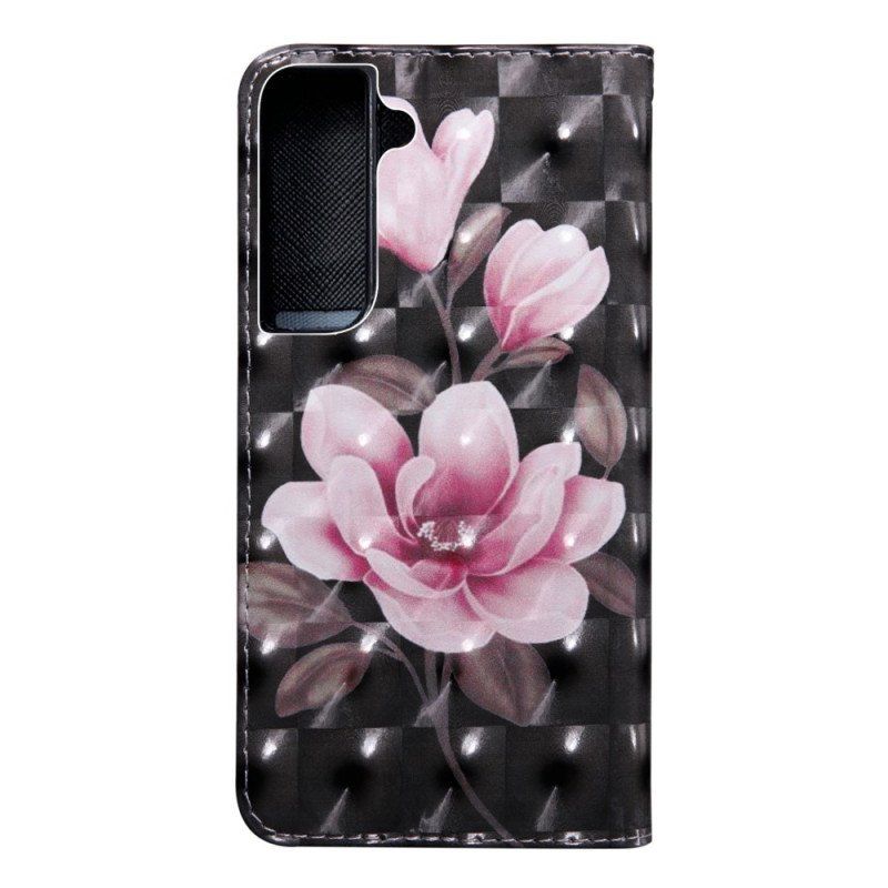 Läderfodral Samsung Galaxy S22 5G Blomma Blommor