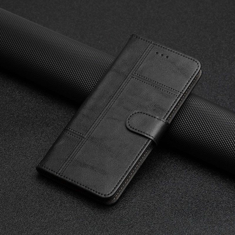 Läderfodral Xiaomi 12 Lite Med Kedjar Strappy Affärsstil