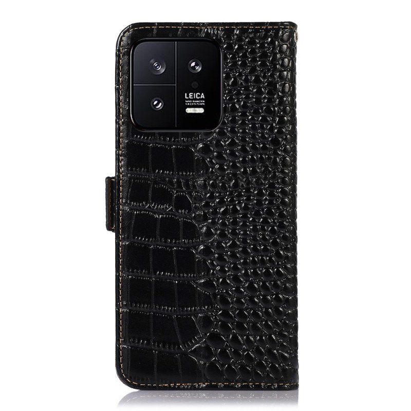 Läderfodral Xiaomi 13 Crocodile Style Rfid