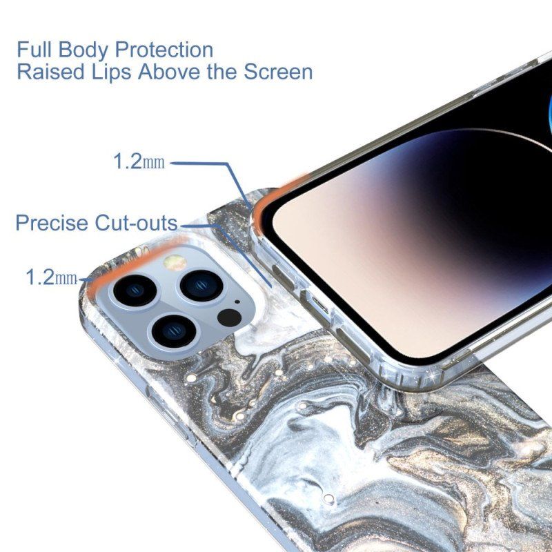 Mobilskal iPhone 14 Pro Enkel Marmor
